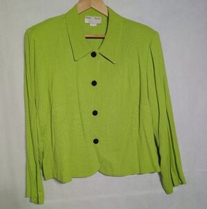 Vintage Delta Burke Bright Green Blazer 20W Button Up